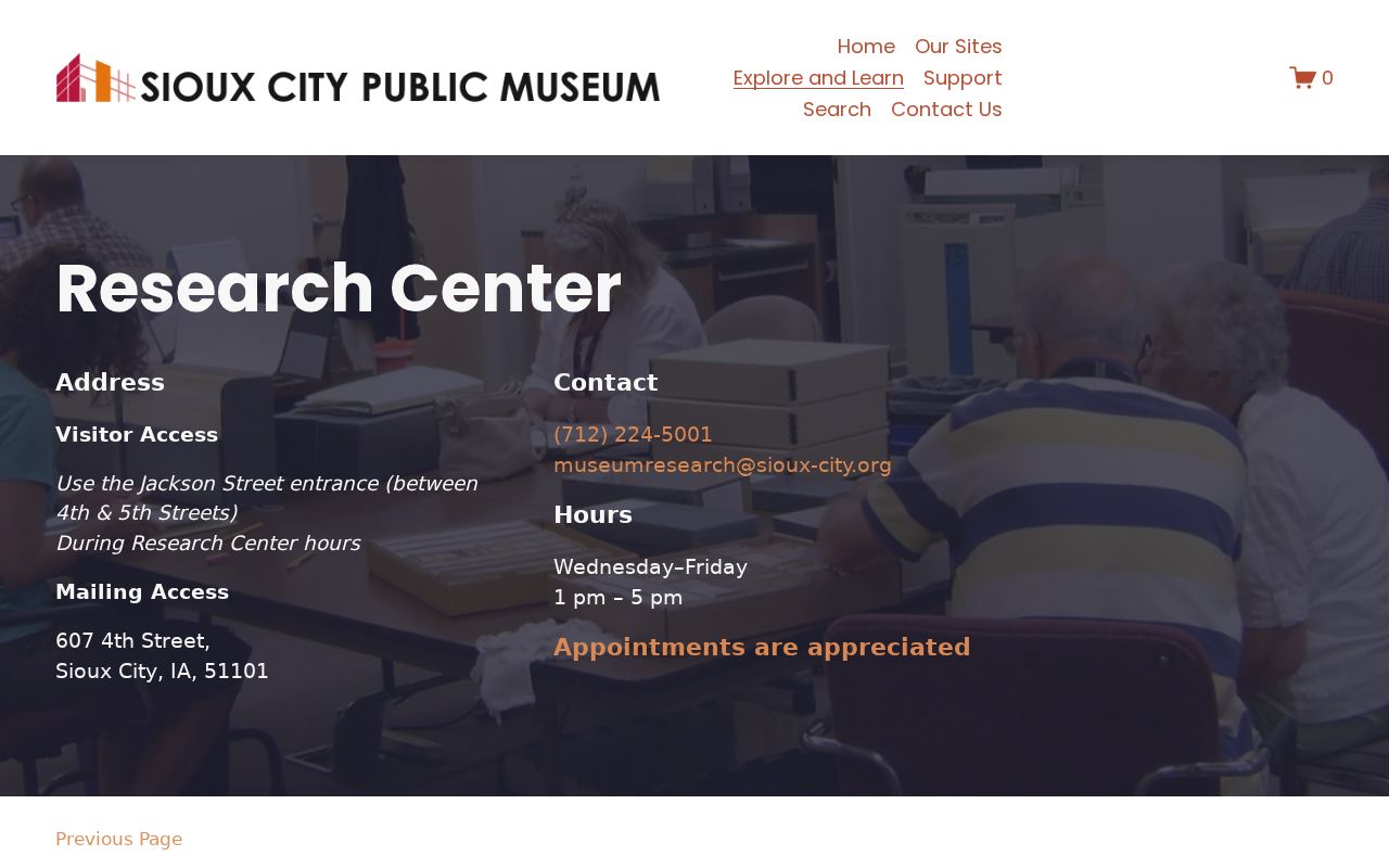 Sioux City city directory research at the Museum Research Center