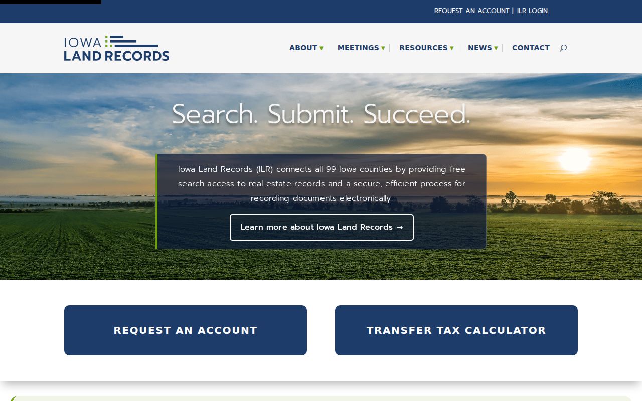 Iowa Land Records gateway for tracing previous Sioux City property owners