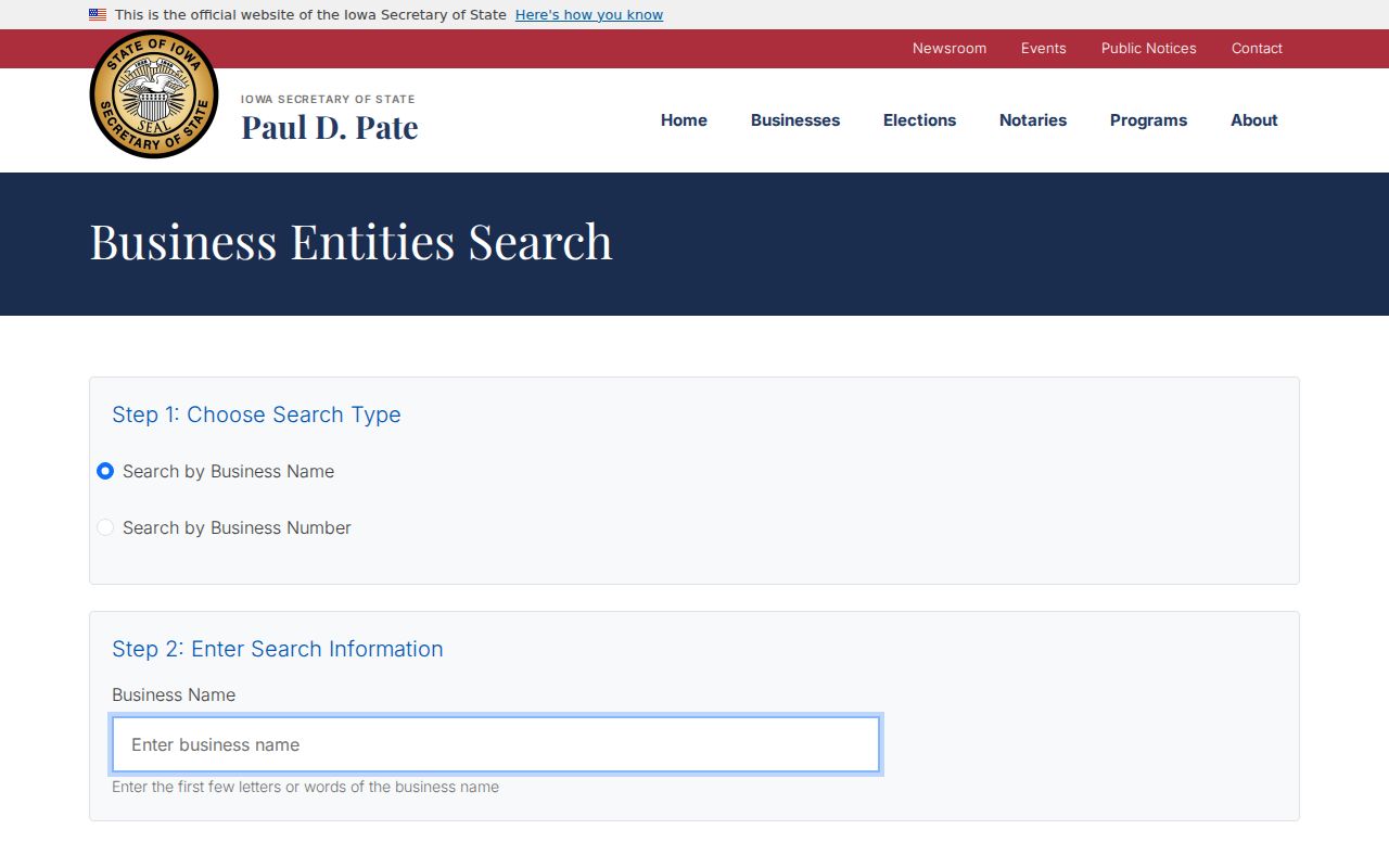 Sioux City resident lookup business entity search